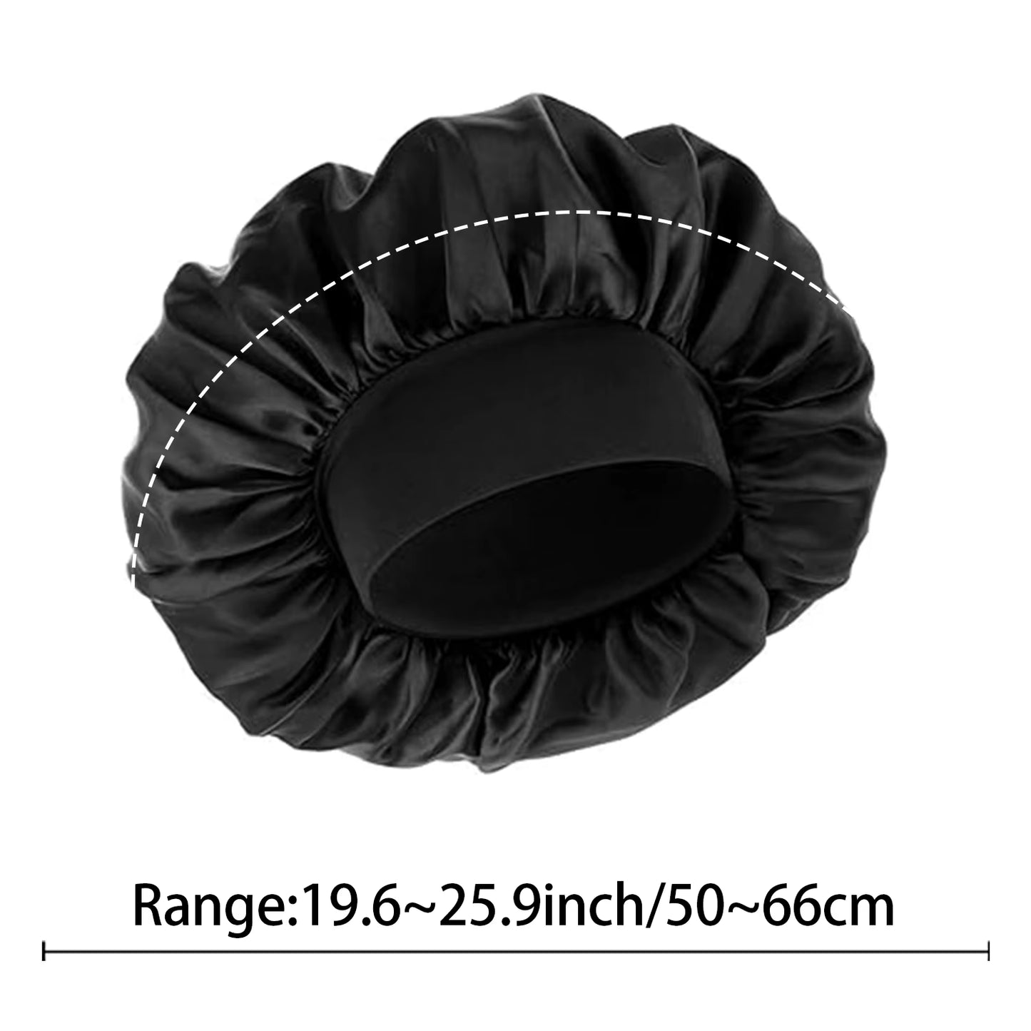 3Pcs Women'S Fashion Bonnet Large Wide Edge Elastic Hat Casual Sports Silk Smooth Suitable for Curled Straight Hair Sleeping Hat